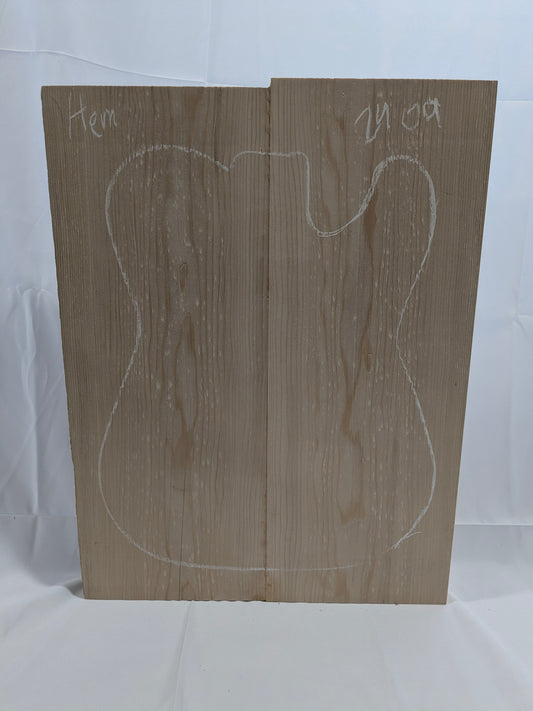 Bluenose Guitar Works 2-Piece Hemlock Guitar Body Blank #2409 - FREE SHIPPING